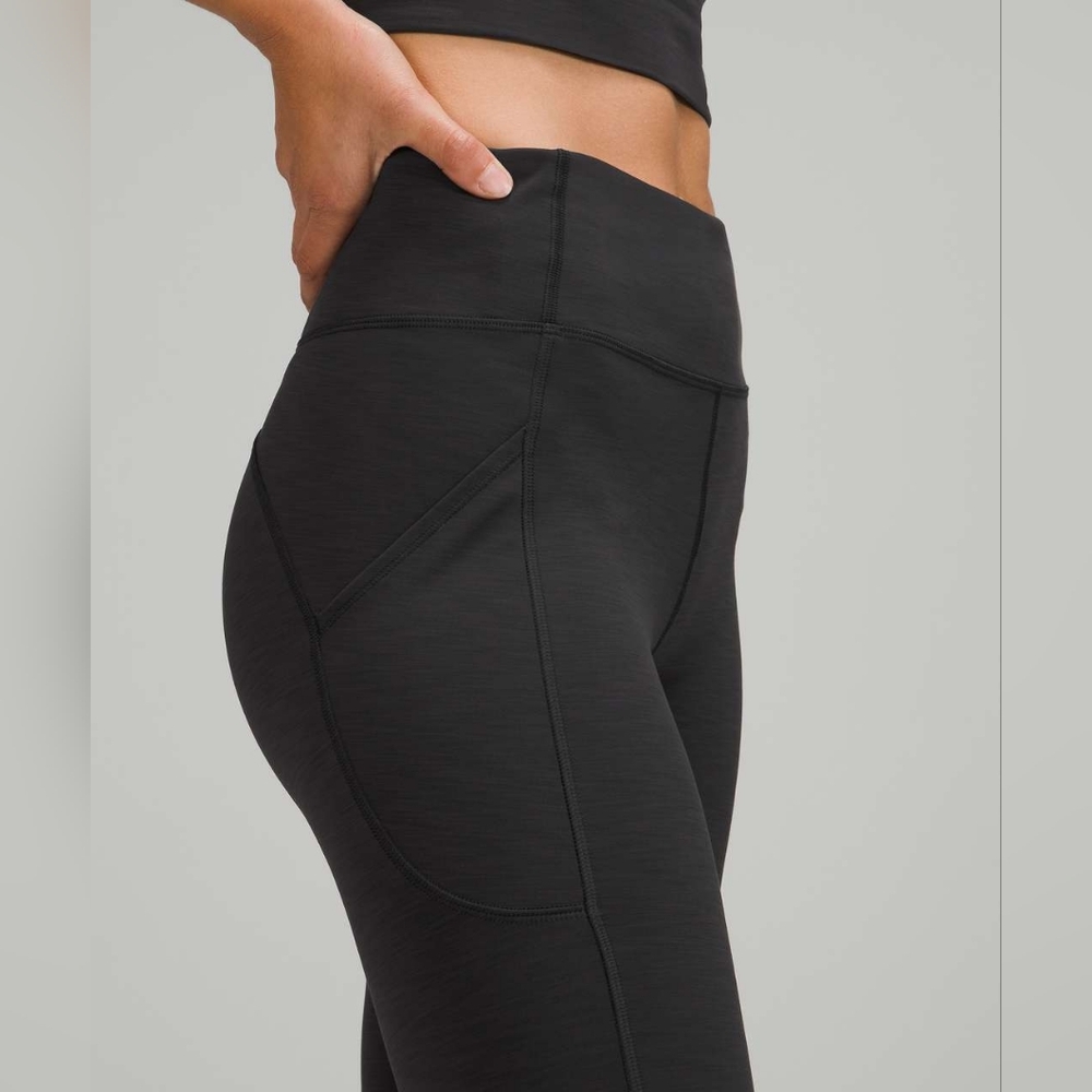 Lululemon Invigorate High-Rise Crop Pants Heathered Black Size 0 - Picture 7 of 10